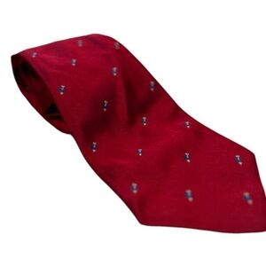 Vintage BROOKS Basics Men’s Silk Tie Red Blue Hearts and Arrow Necktie